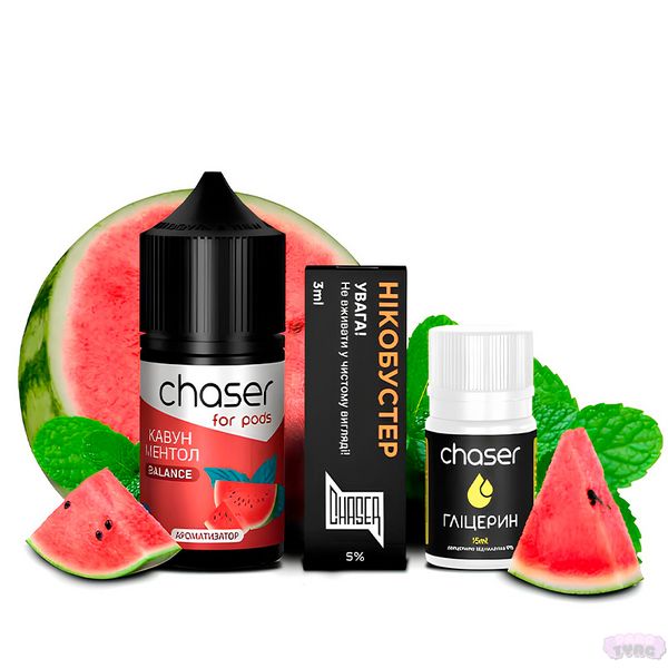 Набор для самозамеса Chaser For Pods Watermelon Menthol, 30 Мл