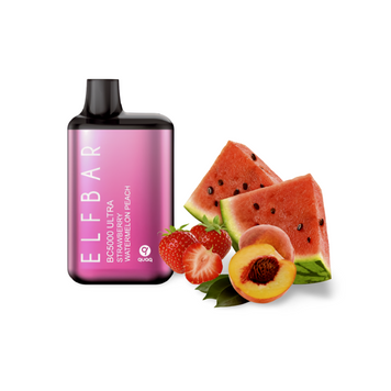 Elf Bar BC5000 Ultra Strawberry Watermelon Peach (Полуниця Кавун Персик) Одноразова електронна сигарета 780012 фото