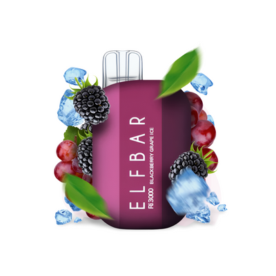 Elf Bar Ri3000 Blackberry Grape Ice (Ожина Виноград Лід) Одноразова електронна сигарета 500021 фото