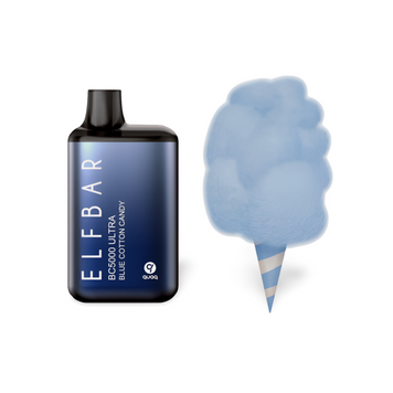 Elf Bar BC5000 Ultra Blue Cotton Candy (Синя Солодка Вата) Одноразова електронна сигарета 780014 фото