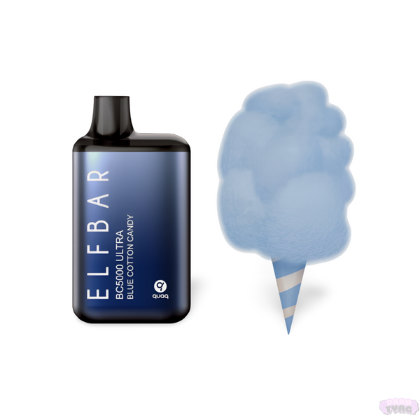 Elf Bar BC5000 Ultra Blue Cotton Candy (Синяя Сладкая Вата) Одноразовая электронная сигарета 780014 фото