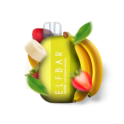 Elf Bar Ri3000 Strawberry Banana (Полуниця Банан) Одноразова електронна сигарета 500025 фото