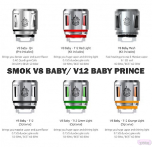 Бак (атомайзер) Smok TFV 12 Baby Prince Tank Silver 450000 фото