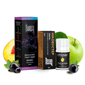 Набор для самозамеса Chaser Black Blackcurrant Peach Apple, 30 Мл 556009 фото