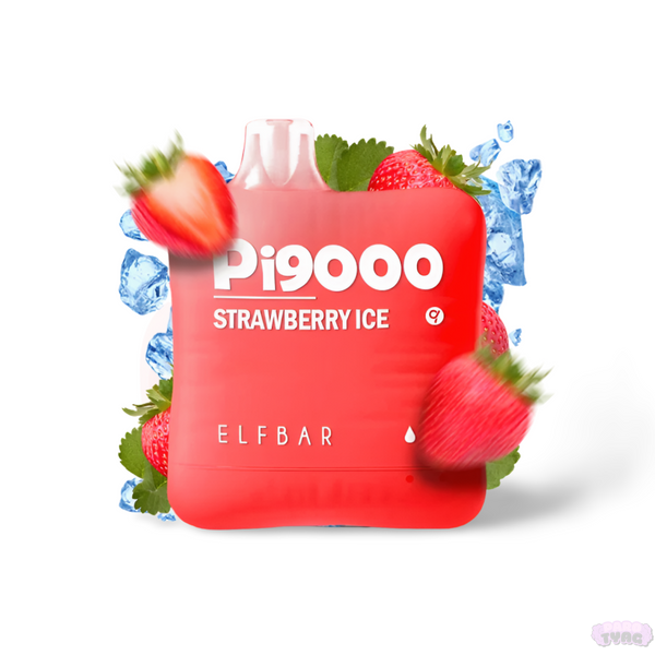 Elf Bar Pi9000 Strawberry Ice (Полуниця Лід) Одноразова електронна сигарета 960006 фото