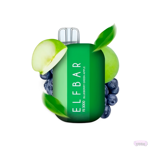 Elf Bar Ri3000 Blueberry Green Apple (Чорниця Зелене Яблуко) Одноразова електронна сигарета 500029 фото