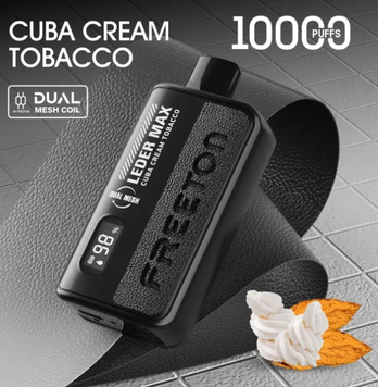 Freeton Leder Max 10000 Cuba Cream Tobacco (Крем Тютюн) Одноразова електронна сигарета 770006 фото