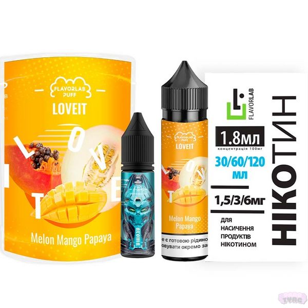 Набор для самозамеса Flavorlab Love It Melon Mango Papaya, 60 Мл\3 Мг 430195 фото