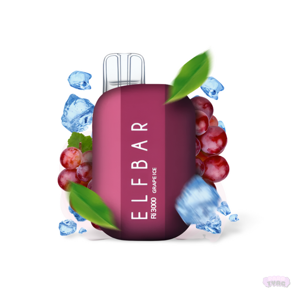 Elf Bar Ri3000 Grape Ice (Виноград Лед) Одноразовая электронная сигарета 500032 фото