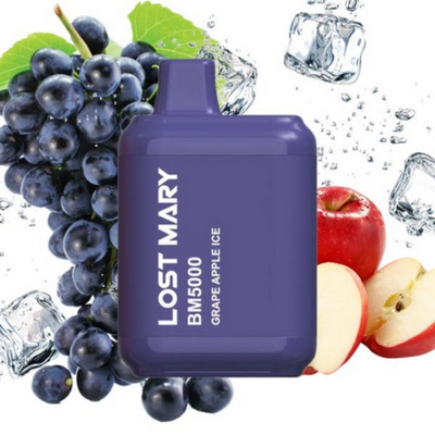 Lost Mary 5000 Apple Grape Ice (Яблоко Виноград Лед) Одноразовая электронная сигарета  981007 фото
