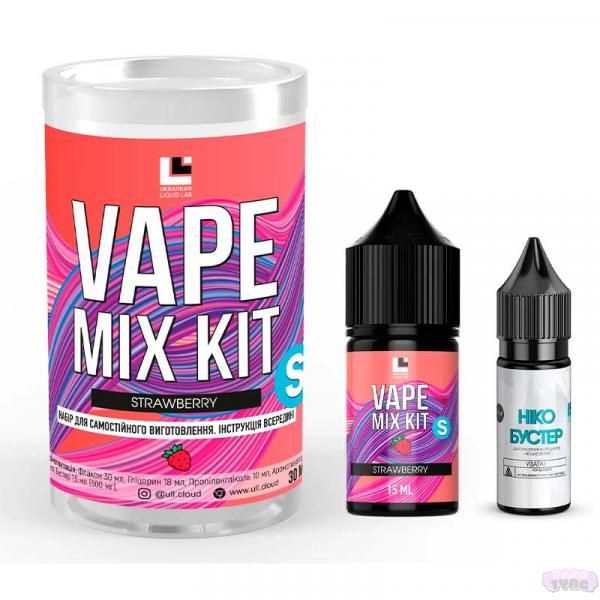 Набір для самозамісу Vape Mix Kit Strawberry, 30 Мл 430001 фото