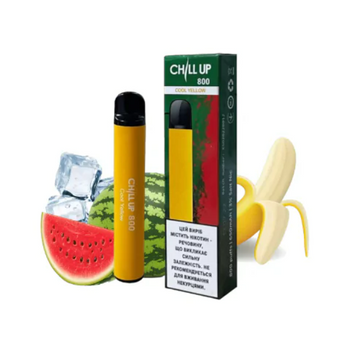 Chill UP 1500 Cool Yellow (Микс банана и арбуза со льдом) Одноразовая электронная сигарета 761005 фото