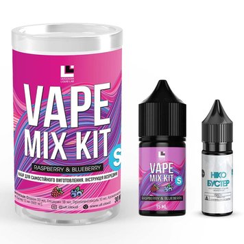 Набор для самозамеса Vape Mix Kit Raspberry Blueberry, 30 Мл 430002 фото