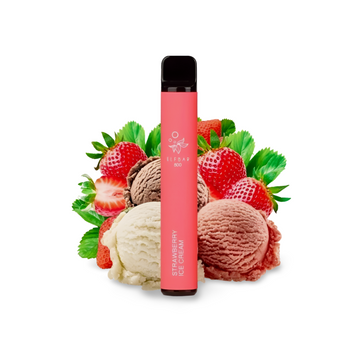 Elf Bar 800 Strawberry Ice Cream (Клубничное Мороженное) Одноразовая электронная сигарета 600006 фото