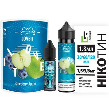 Набор для самозамеса Flavorlab Love It Blueberry Apple, 60 Мл\3 Мг 430198 фото