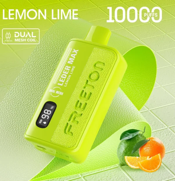 Freeton Leder Max 10000 Lemon Lime (Лимон Лайм) Одноразовая электронная сигарета 770001 фото