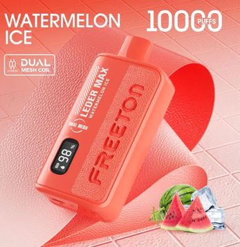 Freeton Leder Max 10000 Watermelon Ice (Арбуз Лед) Одноразовая электронная сигарета 770002 фото