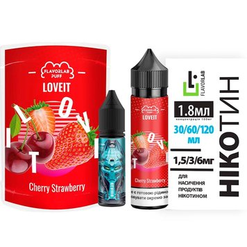 Набор для самозамеса Flavorlab Love It Cherry Strawberry, 60 Мл\3 Мг 430199 фото