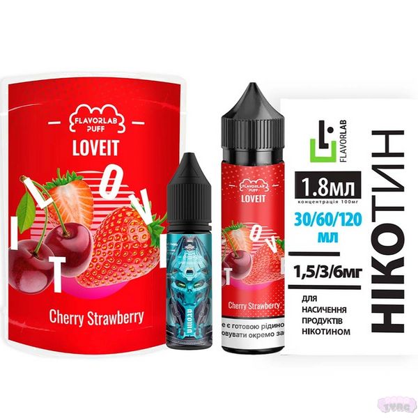 Набір для самозамісу Flavorlab Love It Cherry Strawberry, 60 Мл\3 Мг 430199 фото