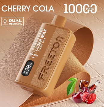 Freeton Leder Max 10000 Cherry Cola (Вишня Кола) Одноразовая электронная сигарета 770003 фото