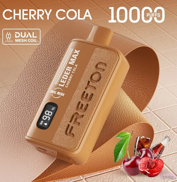 Freeton Leder Max 10000 Cherry Cola (Вишня Кола) Одноразовая электронная сигарета  770003 фото