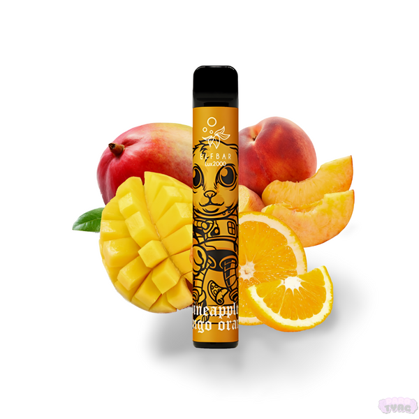 Одноразова електронна сигарета Elf Bar Lux 2000 Pineapple mango orange (Напій з екзотичних фруктів) 896297 фото