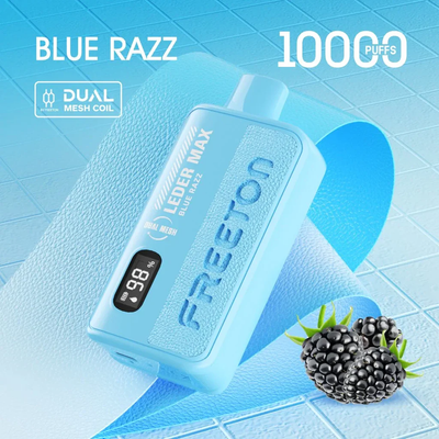 Freeton Leder Max 10000 Blue Razz (Голубая Малина) Одноразовая электронная сигарета  770008 фото